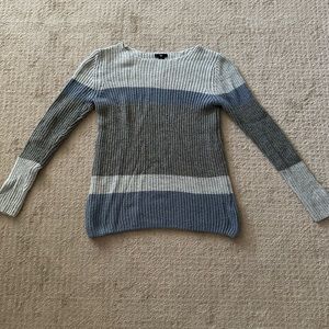 Gap Sweater, Size Large, Blue / Grey Stripes